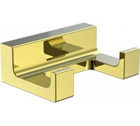 Двойной крючок для ванной Wonzon & Woghand глянцевое золото WW-9125-LG