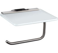 Держатель для туалетной бумаги с полкой Wonzon & Woghand темный графит WW-9326