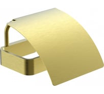 Держатель для туалетной бумаги с крышкой Wonzon & Woghand брашированное золото WW-8326-BG