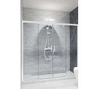 Дверь в душевую нишу GuteWetter GWMPSLD864 155x200 см, цвет фурнитуры белый матовый, цвет стекла бесцветный, стекло закаленное 8 мм / 6 мм, открывание двери левое / правое 4698033047732