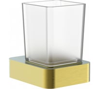 Стакан для зубных щеток с держателем Wonzon & Woghand брашированное золото WW-8321-BG