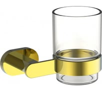 Стакан для зубных щеток с держателем Wonzon & Woghand глянцевое золото WW-8421-LG