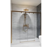 Дверь в душевую нишу GuteWetter GWMPSLD864 175x200 см, цвет фурнитуры бронзовый, цвет стекла бесцветный, стекло закаленное 8 мм / 6 мм, открывание двери левое / правое 4698033047909
