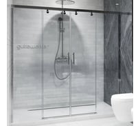 Дверь в душевую нишу GuteWetter GWMPSLD864 195x200 см, цвет фурнитуры хром блестящий, цвет стекла бесцветный, стекло закаленное 8 мм / 6 мм, открывание двери левое / правое 4698033048081
