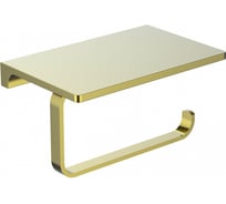 Держатель для туалетной бумаги с полкой Wonzon & Woghand глянцевое золото WW-9126-LG