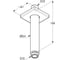 Потолочный кронштейн KLUDI A-QA l = 150 мм., с отражателем 61x61 мм KL6653591-00 2