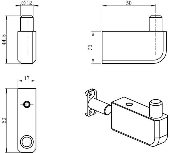 Крючок для ванной Wonzon & Woghand хром WW-V3301-CR