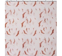 Штора для ванной Аквалиния Дельфины бежевая 1.8х1.8 м 6984ДБЕ