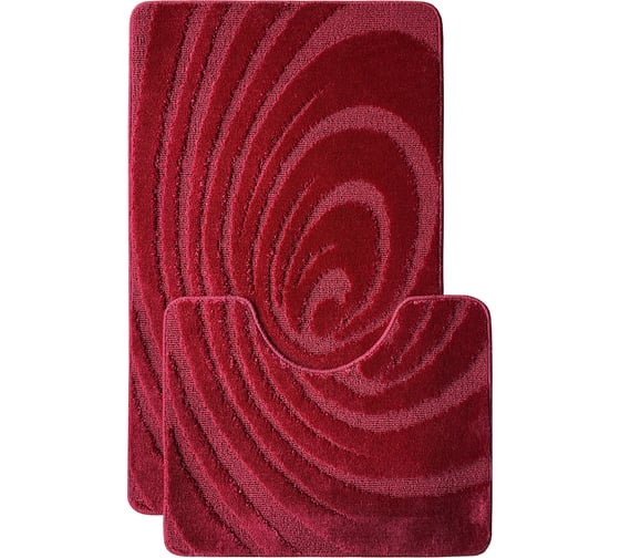 Комплект из 2 ковриков L'CADESI Lemis 50х80, 50х40, 3019, вишневый 1601