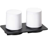 Настенный дозатор для жидкого мыла BEMETA ORGANIC BLACK двойной, черный матовый 167109270