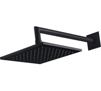 Верхний душ квадратный Cezares 300x300мм кронштейн 350 мм, исполнение черный матовый PORTA-TDDQ-30-NOP