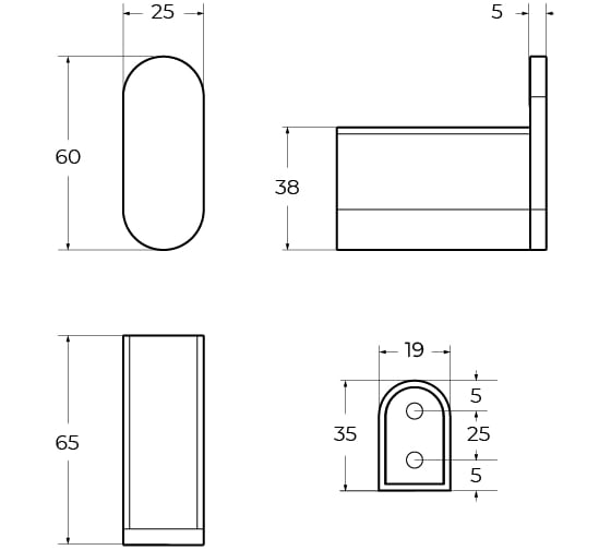 Крючок Cezares исполнение хром STYLUS-HK-01