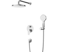 Душевой комплект встраиваемый Cezares смеситель встраиваемый, верхний душ, ручной душ со шлангом, штуцер с держателем, хром STYLUS-DSET-01