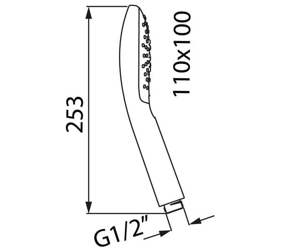 Лейка для душа CLEVER ALP 3 режима, 110x100 мм 61145