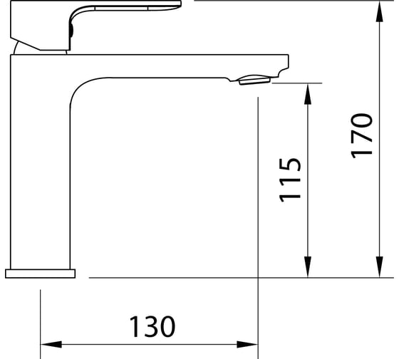 Смеситель для раковины CLEVER SAONA SLIM матовый черный 61176