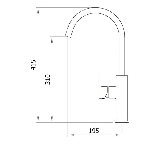 Смеситель для кухни CLEVER ALPINA OVAL хром 61197