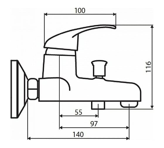 Смеситель для ванны Dorff Comfort полимер D8010000