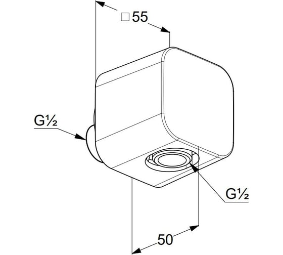 Соединение для шланга KLUDI A-QA DN 15 KL6554343-00
