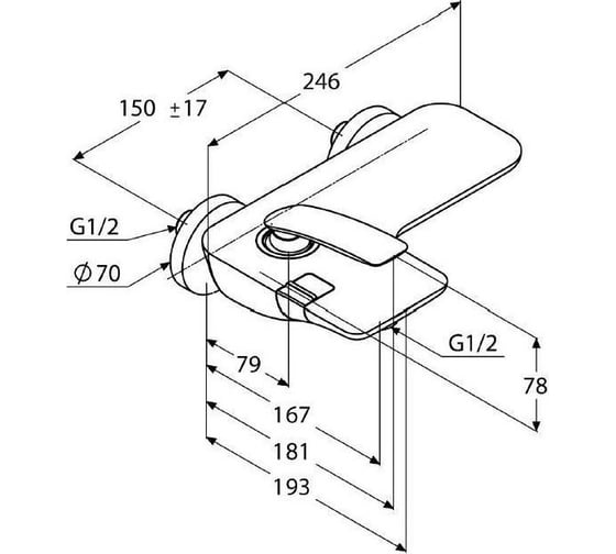 Смеситель для ванны KLUDI Balance с изливом, цвет белый/хром KL524459175