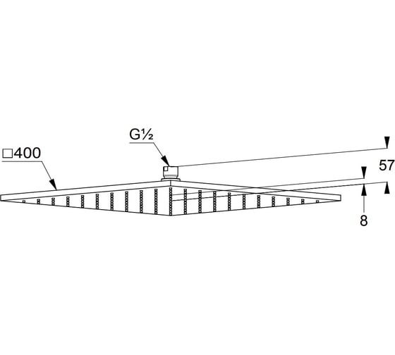 Верхний душ KLUDI A-QA DN 15, 400x400 мм KL6444091-00