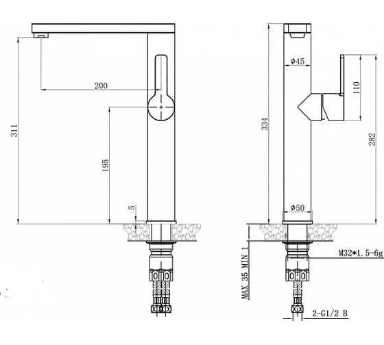 Смеситель для кухонной мойки ZorG Steel Hammer SH 6003 INOX