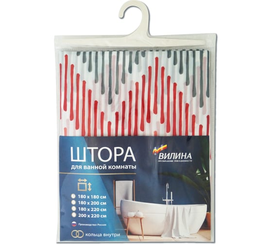 Штора для ванной комнаты VILINA 1806-1 180х180 см, полиэстер 6666-1806-1