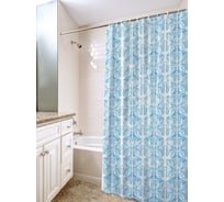 Штора для ванной комнаты VILINA полиэтилен, 180х180 см, Барокко голубое 6984-BarBL
