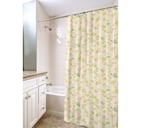 Штора для ванной комнаты VILINA полиэтилен, 180х180 см, Веточки бежевые 6984-VetB