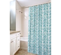 Штора для ванной комнаты VILINA полиэтилен, 180х180 см, Барокко бирюзовое 6984-BarBz