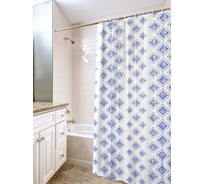 Штора для ванной комнаты VILINA полиэтилен, 180х180 см, Диамант белый 6984-DiW