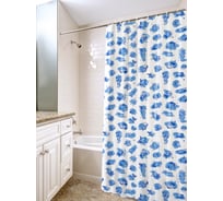 Штора для ванной комнаты VILINA полиэтилен, 180х180 см, Посейдон белый 6984-PW