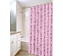 Штора для ванной комнаты VILINA полиэтилен, 180х180 см, Ракушки розовые 6984-RP