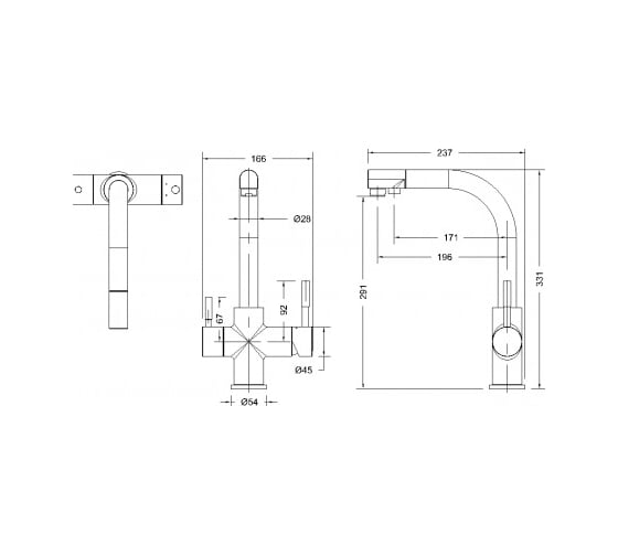 Смеситель для кухни с подключением питьевой воды Bravat Palace черный F729261BM-RUS 00-00256814