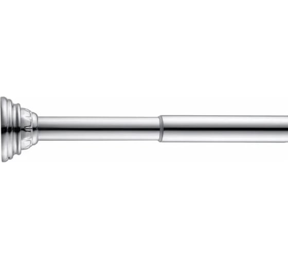Прямой карниз для ванной с кольцами Monterno 12 шт, 1035-1850 мм CS-1-Chrome