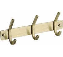 Планка KAISER с 3-мя крючками, нержавеющая сталь, Bronze H0053