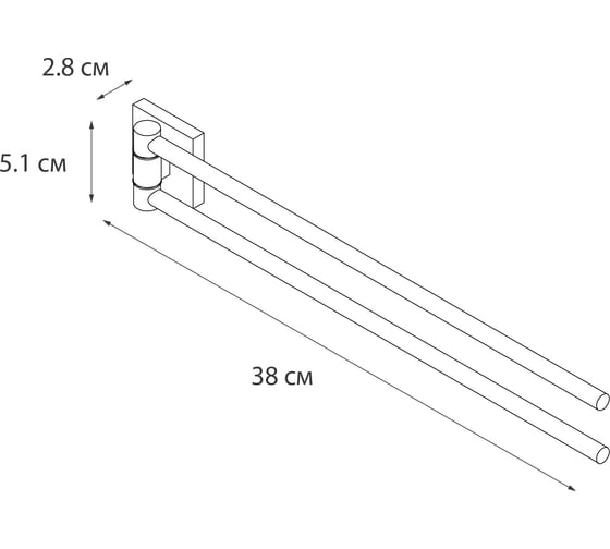 Полотенцедержатель-рога FIXSEN 2-ой Lux Chrome, FX- 15002A