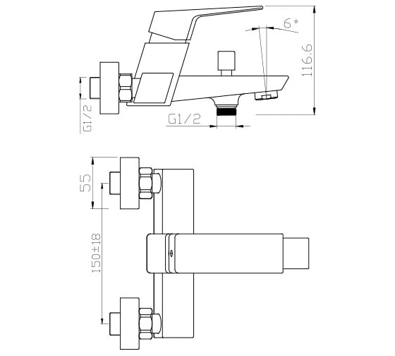 Смеситель для ванны ARGO GRANO TECH, хром/белый, d-35 35-05 GRANO white