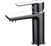 Смеситель для умывальника ARGO OLIMP TECH хром/чёрный, d-35, 35-04 OLIMP black
