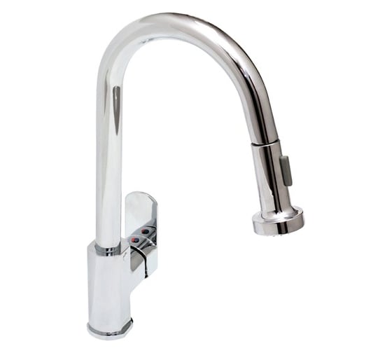 Смеситель с вытяжной лейкой для кухни ARGO SINK TECH d-35, монтаж - гайка 35-03/V SINK 1