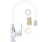 Смеситель для кухни DORON DC 2655WHITE-N, шаровый, белый, излив гибкий силиконовый, п/г 016301 2