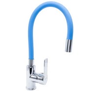 Смеситель для кухни DORON DC 2655BLUE-N, шаровый, синий, излив гибкий силиконовый, п/г 016298