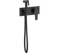 Встраеваемый смеситель c гигиеническим душем TESKA Elsa Pro, черный BTK6408