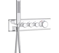 Внешняя панель управления TESKA на 3 режима, белое стекло SH3001