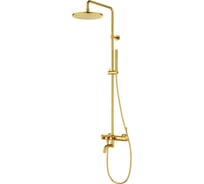 Душевая стойка CEZARES со смесителем для ванны, верхний душ, ручной душ двухфункциональный, брашированное золото ECO-CVD-BORO