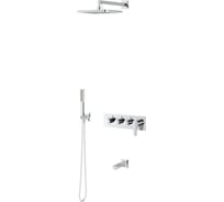 Встраиваемый смеситель TESKA Euro X с изливом, душевой лейкой и головным душем, хром EX3660