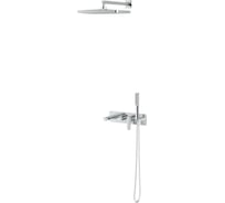 Встраиваемый смеситель TESKA Life с изливом, душевой лейкой и головным душем, хром AS3160