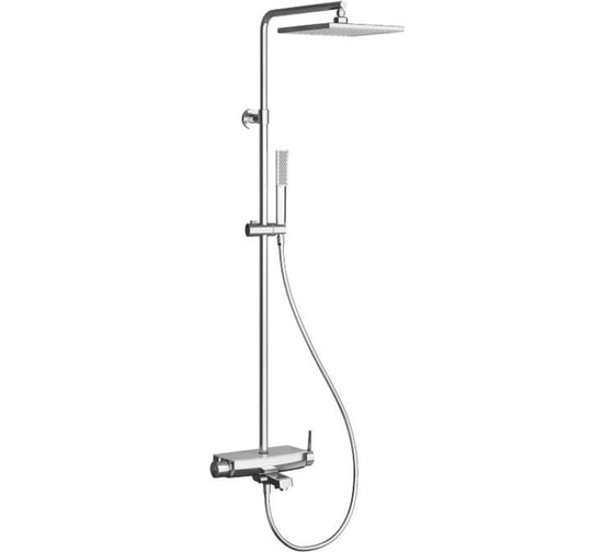 Душевая стойка с изливом TESKA Mira, белое стекло DK3701C