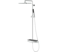 Душевая стойка с термостатом TESKA Mira, черное стекло DK2921C