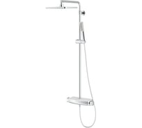 Душевая стойка с термостатом TESKA Mira, белое стекло DK2920C