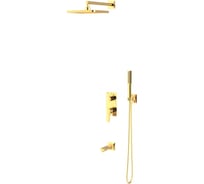 Встраиваемый смеситель с душевой лейкой и головным душем TESKA Ciera золото AS3370